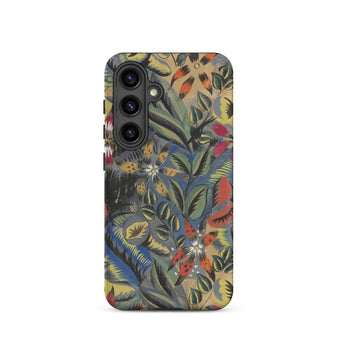 Composition Florale Aux Amarilis - Raoul Dufy Phone Case Samsung Galaxy S24 / Matte Vibrant Floral-patterned Phone Case Bold Orange Red