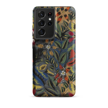 Composition Florale Aux Amarilis - Raoul Dufy Phone Case Samsung Galaxy S21 Ultra / Matte Vibrant Floral-patterned Phone Case Bold Red