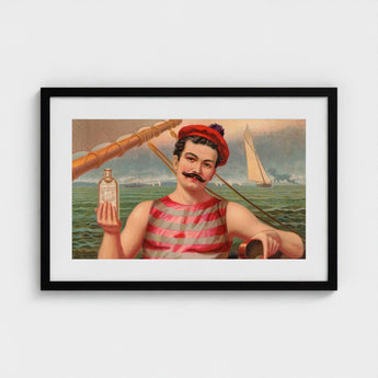 Compound Oxygen - Vintage Home Treatment Art Print / Canvas, Drops, Crimson-and-silver Striped Athletic, Jersey, Hoists Prints