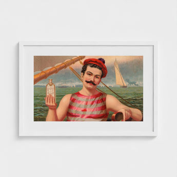 Compound Oxygen - Vintage Home Treatment Art Print / Canvas, Drops, Crimson-and-silver Striped Athletic, Jersey, Hoists Prints