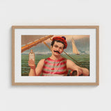 Compound Oxygen - Vintage Home Treatment Art Print / Canvas, Drops, Crimson-and-silver Striped Athletic, Jersey, Hoists Prints