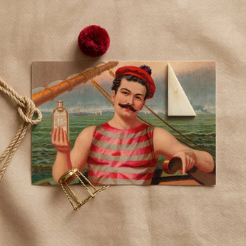 Compound Oxygen - Vintage Home Treatment Art Print / Canvas Vintage-style Postcard Sailor Red White Striped Attire Clear, Drops,