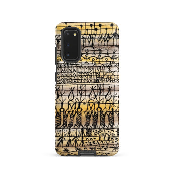 Cooling in a Hot Zone Garden - Paul Klee Phone Case Samsung Galaxy S20 / Matte Phone Case Stylized Hand-drawn Pattern Black Yellow Textured