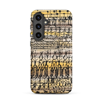Cooling in a Hot Zone Garden - Paul Klee Phone Case Samsung Galaxy S24 Plus / Matte Phone Case Vibrant Yellow Black Abstract Design