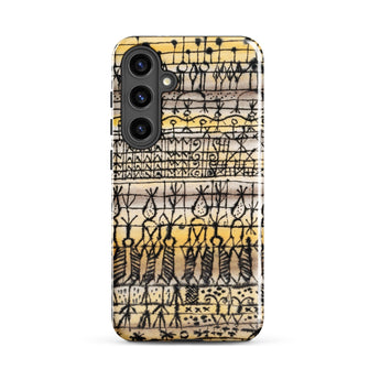 Cooling in a Hot Zone Garden - Paul Klee Phone Case Samsung Galaxy S24 Plus / Gloss Phone Case Vibrant Yellow Black Abstract Pattern