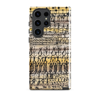 Cooling in a Hot Zone Garden - Paul Klee Phone Case Samsung Galaxy S23 Ultra / Gloss Phone Case Vibrant Yellow Black Abstract Tribal