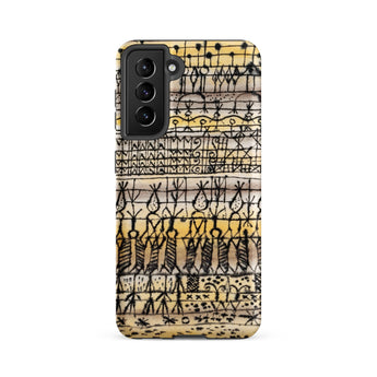 Cooling in a Hot Zone Garden - Paul Klee Phone Case Samsung Galaxy S21 Fe / Matte Phone Case Vintage-style Hand-drawn Pattern Black Beige