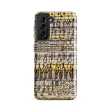 Cooling in a Hot Zone Garden - Paul Klee Phone Case Samsung Galaxy S21 Fe / Gloss Phone Case Vintage-style Hand-drawn Pattern Black Ink