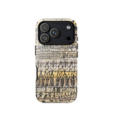 Cooling in a Hot Zone Garden - Paul Klee Phone Case Iphone 17 Pro / Gloss Phone Case Vintage-style Hand-drawn Tribal Pattern Black Beige