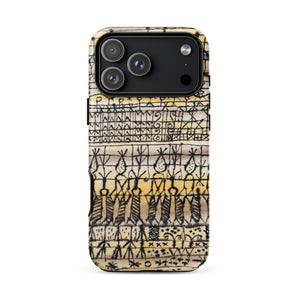 Cooling in a Hot Zone Garden - Paul Klee Phone Case Iphone 17 Pro Max / Matte Phone Case Vintage-style Hand-drawn Tribal Pattern Black