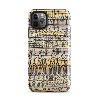 Cooling in a Hot Zone Garden - Paul Klee Phone Case Iphone 11 Pro Max / Gloss Phone Case Vintage-style Hand-drawn Tribal Pattern Black