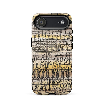 Cooling in a Hot Zone Garden - Paul Klee Phone Case Iphone 17 Air / Matte Phone Case Vintage-style Hand-drawn Tribal Pattern Black Ink Paul