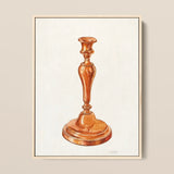 Copper Candlestick - William Schmidt 1930s Art Print / Canvas Watercolor Illustration Classic Elegant Polished Curves Schmidt’s, Prints
