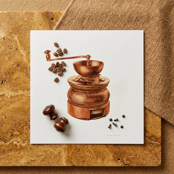 Copper Coffee Grinder - Hardin Walsh 1930s Kitchen Art Print / Canvas Detailed Watercolor Illustration Vintage Scattered Walsh’s, Prints