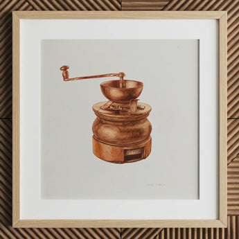 Copper Coffee Grinder - Hardin Walsh 1930s Kitchen Art Print / Canvas, Hardin Walsh’s 1930s Coffee Grinder, Walsh’s 1930s Coffee, 1930s
