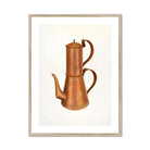 Copper Coffee Pot - Ray Price 1930s Kitchen Art Print, Vintage Copper Coffee Pot Two Stacked Chambers Spout