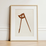 Copper Hitching Post - Gerard Barnett Horse Art Print / Canvas Vintage-style Wooden Compass Warm Brown Finish Two Adjustable Gerard Barnett