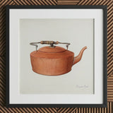 Copper Tea Kettle - Eugene Croe 1930s Kitchen Art Print / Canvas Watercolor Painting Vintage Metal Handle Spout Croe’s Mesmerizing, Prints