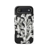 Coral - Ernst Haeckel Marine Life Illustration Phone Case Iphone 17 Air / Matte Black Coral-patterned Phone Case White Accents Ernst