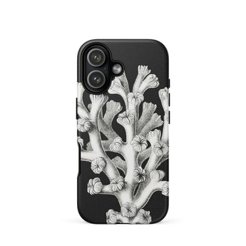 Coral - Ernst Haeckel Marine Life Illustration Phone Case Iphone 17 / Matte Black White Coral-patterned Phone Case Textured Design Made
