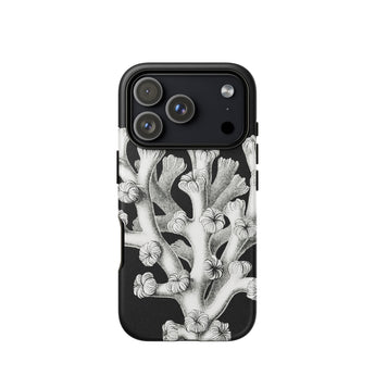 Coral - Ernst Haeckel Marine Life Illustration Phone Case Iphone 17 Pro / Matte Black Coral-themed Phone Case White Floral Design Durable