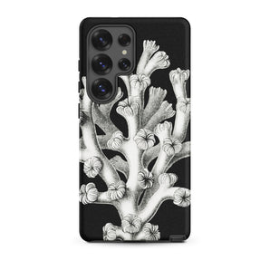 Coral - Ernst Haeckel Marine Life Illustration Samsung Case, Galaxy S25 Ultra / Matte, Black Phone Case White Coral Design