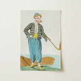 Costume Plate (homme De L’isle Naxia) - Jacques Grasset Saint Sauveur Art Print / Canvas, 12x18’’ / 31x46cm / Unframed / no Border, Posters