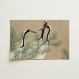 Cranes from Momoyogusa - Kamisaka Sekka Art Print / Canvas, 18x12’’ / 46x31cm / Unframed / no Border, Posters Prints & Visual Artwork, Toby