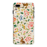 Crittersweet Symphony - Asian Fabric Art Phone Case Iphone 8 Plus / Matte Floral Patterned Phone Case Colorful Flowers Leaves Small