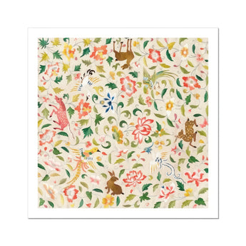 Crittersweet Symphony - Asian Fabric Art Print / Canvas, Crittersweet Symphony, 12th-14th Century Asian Textile, Captivating Decorative