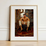 Cruising - Gay Navy Sea Queen Art Print / Canvas Framed Painting Muscular Man White Pants Dark Shoes, Prints