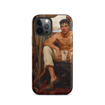 Cruising - Gay Navy Sea Queen Phone Case Iphone 12 Pro / Matte Phone Case Painting Shirtless Man Gay Navy Sea, Queer Maritime History,