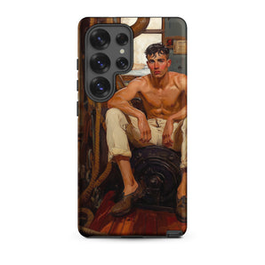 Cruising - Gay Navy Sea Queen Samsung Case, Galaxy S25 Ultra / Matte, Phone Case Classical Painting Shirtless Man