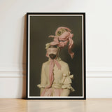 Framed Art Print Figure Ornate Vintage-style Outfit Pink Rococo Era Fashion, Modern, Dream Distorted,