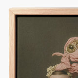 Framed Canvas Print Whimsical Vintage-style Illustration Eye Wrapped Rococo Era Fashion, Modern, Dream Distorted, this Figure