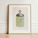 Cut Glass Jelly Jar - Dorothy Posten Decorative Art Print / Canvas, 12x16’’ / 31x41cm / Natural Frame / Matboard, Posters Prints & Visual