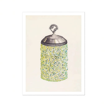 Cut Glass Jelly Jar - Dorothy Posten decoratieve kunstprint / Canvas, 12x16’’ / 31x41cm / Ongeframed / Witte rand, Posters Prints & Visual