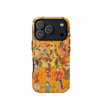 Daikyokubam - Custodia per iPhone con arte circense giapponese, 17 Pro / Opaca, Custodie per telefoni cellulari, Toby Leon