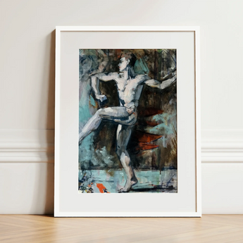 Dancer - Francis Campbell Boileau Cadell Art Print / Canvas, 12x16’’ / 31x41cm / White Frame / Matboard, Posters Prints & Visual Artwork,