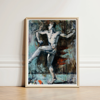 Dancer - Francis Campbell Boileau Cadell Art Print / Canvas Framed Abstract Painting Motion Rendered Expressive Brushstrokes Translates,