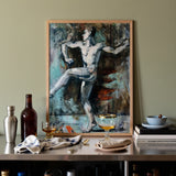 Dancer - Francis Campbell Boileau Cadell Art Print / Canvas Abstract Painting Light Wood Frame Expressive Brushstrokes Muted Translates,