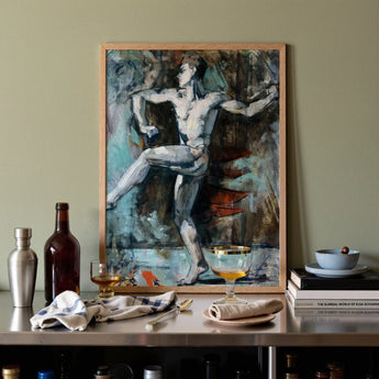 Dancer - Francis Campbell Boileau Cadell Art Print / Canvas Abstract Painting Light Wood Frame Expressive Brushstrokes Muted Translates,