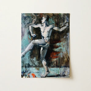 Dancer - Francis Campbell Boileau Cadell Art Print / Canvas Abstract Painting Muscular Nude Male Figure Dynamic Pose Translates, Vitality,