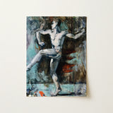 Dancer - Francis Campbell Boileau Cadell Art Print / Canvas Abstract Painting Muscular Nude Male Figure Dynamic Pose Translates, Vitality,