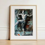 Dancer - Francis Campbell Boileau Cadell Art Print / Canvas Framed Abstract Painting Nude Figure Dynamic Pose Rendered Translates,