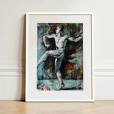 Dancer - Francis Campbell Boileau Cadell Art Print / Canvas Framed Abstract Painting Nude Male Figure Dynamic Pose Translates, Vitality,