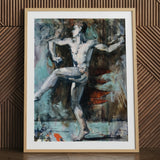 Dancer - Francis Campbell Boileau Cadell Art Print / Canvas Wooden-framed Abstract Painting Male Figure Motion Muted Tones Francis Cadell