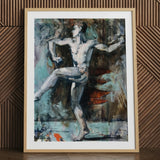 Dancer - Francis Campbell Boileau Cadell Art Print / Canvas Wooden-framed Abstract Painting Male Figure Motion Muted Tones Translates,