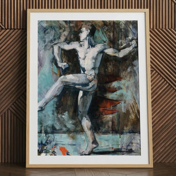 Dancer - Francis Campbell Boileau Cadell Art Print / Canvas Wooden-framed Abstract Painting Male Figure Motion Muted Tones Translates,