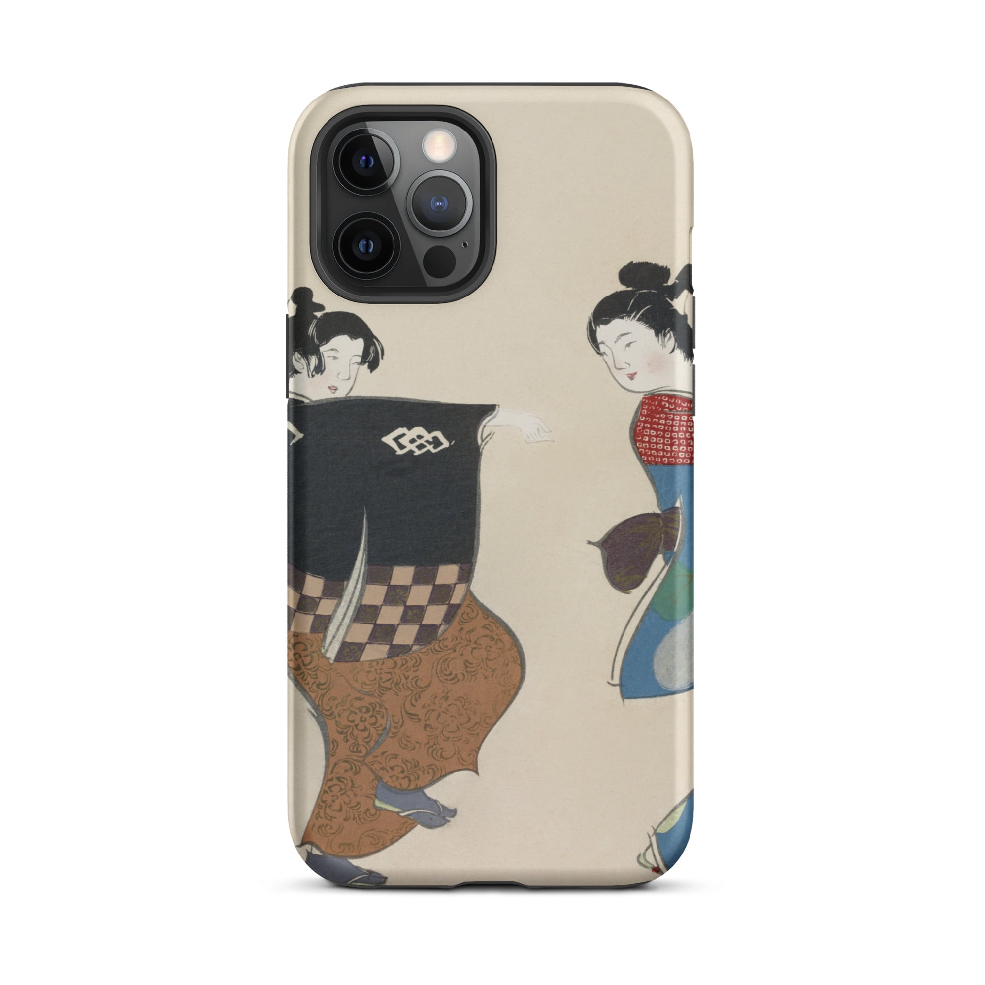 Dancers from Momoyogusa - Kamisaka Sekka Iphone Case, 12 Pro Max / Matte, Iphone Case Japanese Art